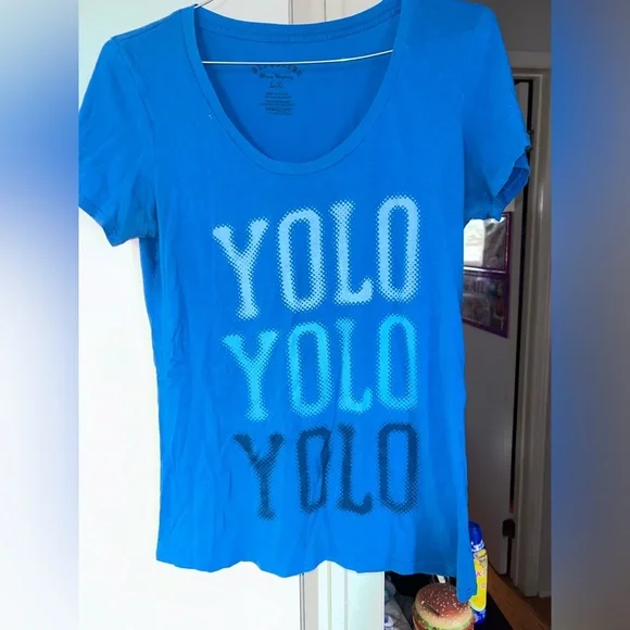 ⭐️Bluenotes YOLO T-Shirt (minor flaw) - Picture 1 of 5